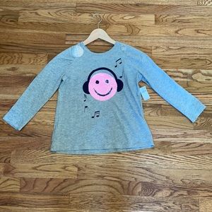 GAP Kids Flip Sequence Long Sleeve Grey Tee